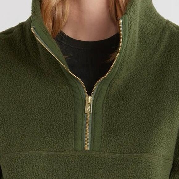 Dudley Stephens Sherpa Fleece Woodway Pullover Green Sustainable Queen XXL - Picture 2 of 6